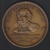 1986. "Gróf Széchenyi István / Magyar Hitel Bank Rt." Br emlékérem (42mm) T:1