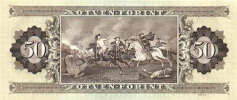 1989. 50Ft (2x) egymás utáni sorszámmal és felfelé tolódott előlapi nyomattal T:I-