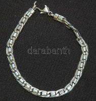 14K fehér arany karkötő, nemesfém jelzéssel és sérült csattal (9.15g) 14Kt white gold bracelet with hallmarks, damaged (9.15g)