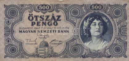 1945-46. 500P, 100.000P, 1.000.000P, 10.000.000P, 10.000MP, 10.000BP, 100.000BP, 1.000.000BP T:I-,II...