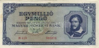 1945-46. 500P, 100.000P, 1.000.000P, 10.000.000P, 10.000MP, 10.000BP, 100.000BP, 1.000.000BP T:I-,II...