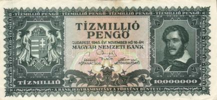 1945-46. 500P, 100.000P, 1.000.000P, 10.000.000P, 10.000MP, 10.000BP, 100.000BP, 1.000.000BP T:I-,II...