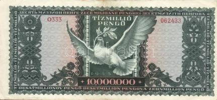 1945-46. 500P, 100.000P, 1.000.000P, 10.000.000P, 10.000MP, 10.000BP, 100.000BP, 1.000.000BP T:I-,II...