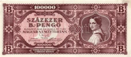 1945-46. 500P, 100.000P, 1.000.000P, 10.000.000P, 10.000MP, 10.000BP, 100.000BP, 1.000.000BP T:I-,II...