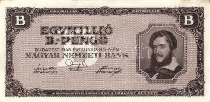 1945-46. 500P, 100.000P, 1.000.000P, 10.000.000P, 10.000MP, 10.000BP, 100.000BP, 1.000.000BP T:I-,II...