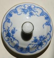 Komplett 6 személyes háború előtti kézzel festett virágmintás pajzspecsétes sorszámozott Zsolnay teá...