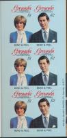 Wedding of Prince Charles and Diana corner set + self-adhesive stamp booklet Károly és Diana esküvőj...