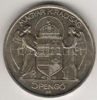 1939. "Horthy" 5P ezüst T:2+