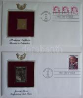 Amerikai Egyesült Államok 1985. "Abraham Baldwin 7c" / 1985. "Jerome Kern 22c" a...