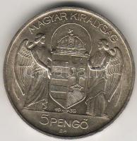 1939. "Horthy" 5P ezüst T:2+