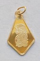 24K arany (Au) medál / 24ct gold medallion 3cm, 2,5gr 