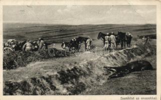 Hungarian soldiers against a Russians, Military  (fa)