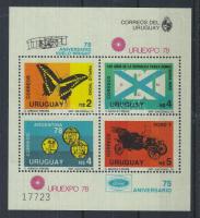 Nationale Briefmarkenausstellung URUEXPO Block, Nemzetközi bélyegkiállítás URUEXPO blokk, International stamp exhibition URUEXPO block