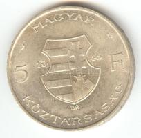 1946. 5Ft Ag "vastag Kossuth" T:2 ph.