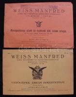 1940 Weiss Manfréd Acél és fémművei Rt. 2 db képes árjegyzék