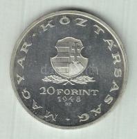 1948. 20Ft Ag "Táncsics" utánveret T:PP