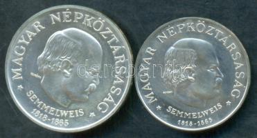 1968. 50Ft Ag + 100Ft Ag "Semmelweis" pár nejlon tokban T:BU