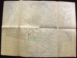 1930 M. kir. térképészet: Hódmezővásárhely belterületének térképe 58x44 cm