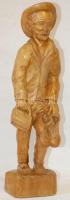 Jelzés nélküli faragott fa szobor / Carved woodden statue 45 cm