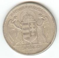 1930. 5P Ag &quot;Horthy jobbra&quot; T:3