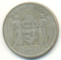1930. 5P Ag "Horthy jobbra" T:3