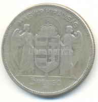 1930. 5P Ag "Horthy jobbra" T:3