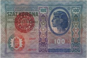 1912. 100K piros "Magyarország" fny-tal T:II+