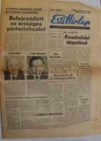 1988. május 23. Esti Hírlap: Kádár János felmentéséről és az MSZMP vezetőségének újraválasztásáról