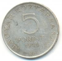 1948. 5Ft Ag "Petőfi" T:2-