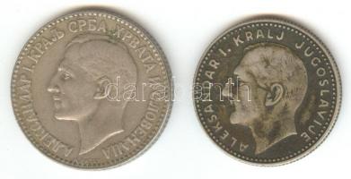 Jugoszlávia 1925. 2D Ag + 1931. 10D Ag "I. Sándor" T:2-
Yugoslavia 1925. 2 Dinara Ag + 10 ...