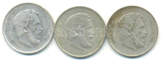 1947. 5Ft Ag "Kossuth" (3x) T:2-,3