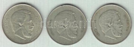1947. 5Ft Ag "Kossuth" (3x) T:2-,3