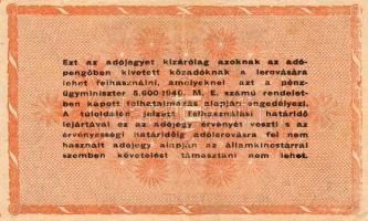 1946. 100.000.000Adóp. fordított címerrel! T:III