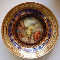 cca 1960 Mini amfora-pár kistányérral, az egyik sérült