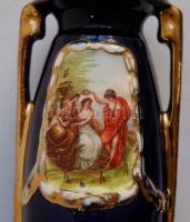 cca 1960 Mini amfora-pár kistányérral, az egyik sérült