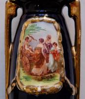 cca 1960 Mini amfora-pár kistányérral, az egyik sérült