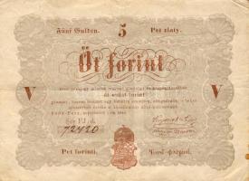 1848. 5Ft "Kossuth-bankó" T:II/III