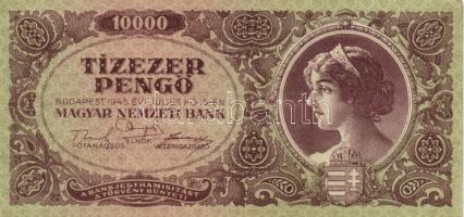 1945. 10.000P (2x) egyik felfelé csúszott nyomattal + 100.000P (2x) + 1.000.000P (2x) T:I-,II,II-