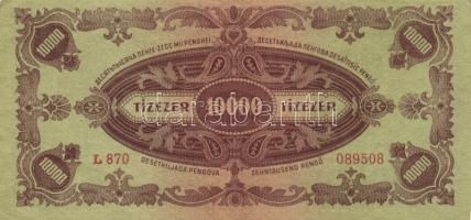 1945. 10.000P (2x) egyik felfelé csúszott nyomattal + 100.000P (2x) + 1.000.000P (2x) T:I-,II,II-
