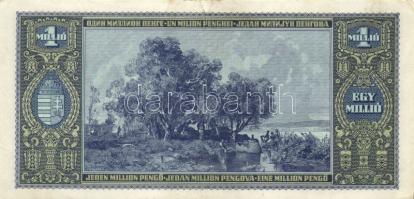 1945. 10.000P (2x) egyik felfelé csúszott nyomattal + 100.000P (2x) + 1.000.000P (2x) T:I-,II,II-