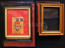 Nagy keret tétel: 12db különböző méretű és állapotú ízléses képkeret üvegezéssel és anélkül