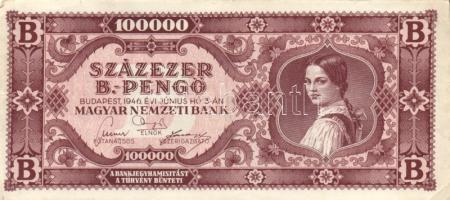 1946. 1.000.000.000P + 10.000MP (2x) kétféle színváltozat + 100.000MP + 1.000.000MP + 10.000BP + 100...