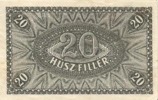 1920. 20f + 50f + 1K + 2K "2ab" + 10K + 20K (2x) színváltozatok T:II,II-