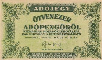 1946. 10.000AP + 50.000AP + 100.000AP + 500.000AP + 1.000.000AP (2x) + 10.000.000AP T:II,II-