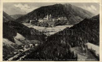 Maria Schutz, Wallfahrtskirche, Schottwien, Sonnwendstein / church, mountain peaks (EB)