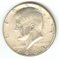 Amerikai Egyesült Államok 1968D. 1/2$ Ag "Kennedy" T:2
USA 1968D 1/2 Dollar Ag "Kenne...
