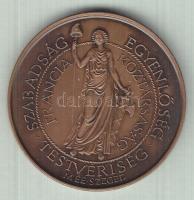 Fritz Mihály (1947-) 1989. "MÉE Szeged / Szabadság, Egyenlőség, Testvériség" Br emlékérem ...