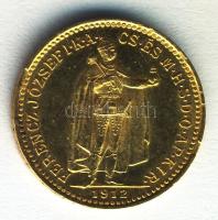 1912KB. 10K Au 3.38g T:2 apró ph.
Hungary 1912. 10 Korona Au "Franz Joseph" Kremnitz (3.38...