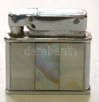 Gyöngyház berakásos Sunflower öngyújtó / Vintage Sunflower cigarette lighter with nacre inlay 4x4cm
