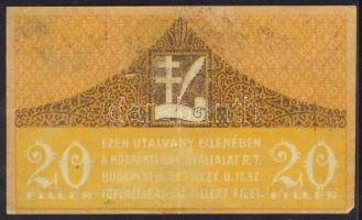 Budapest 1919. Központi Sajtóvállalat R.T. 20f T:II-